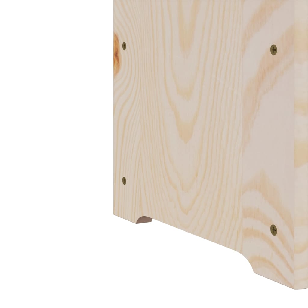 vidaXL Wijnrek met bovenblad 67,5x25x87 cm massief grenenhout
