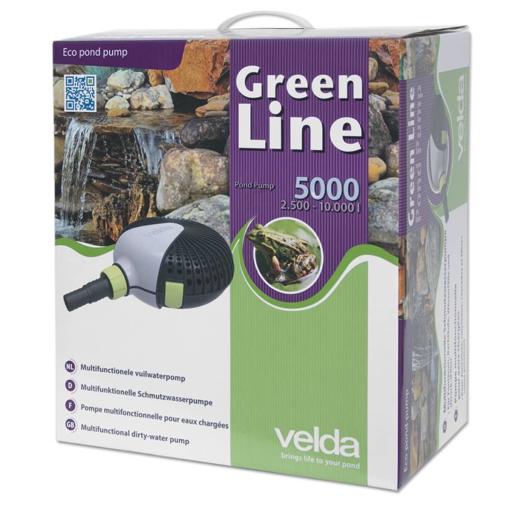 Velda Vuilwater vijverpomp Green Line 5000 40 W 126595