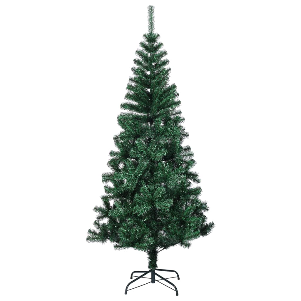 vidaXL Kunstkerstboom met iriserende uiteinden 180 cm PVC groen