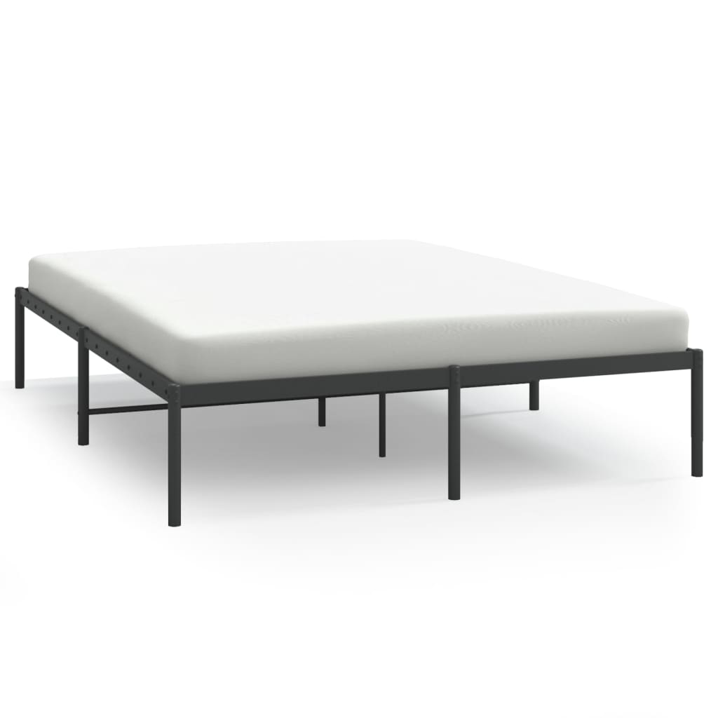 vidaXL Bedframe metaal zwart 140x200 cm