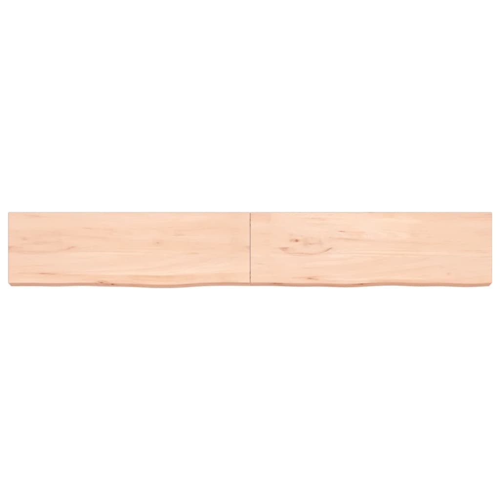 vidaXL Wastafelblad 200x30x(2-6) cm onbehandeld massief hout