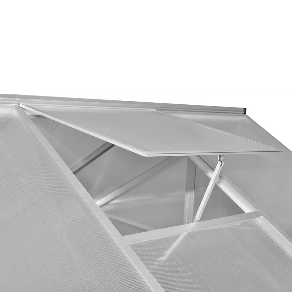 vidaXL Broeikas versterkt aluminium 10,53 m²