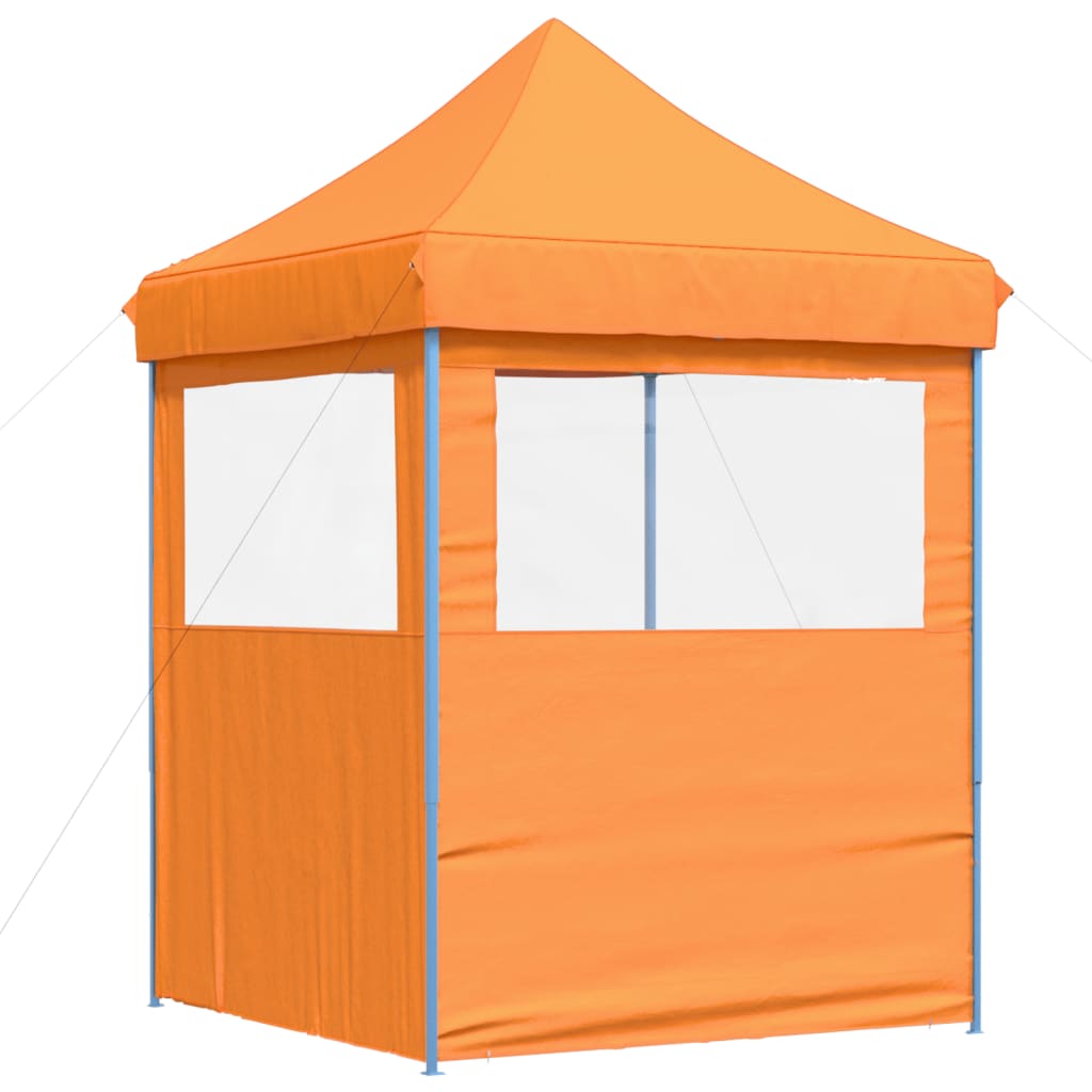 vidaXL Partytent inklapbaar pop-up met 2 zijwanden oranje