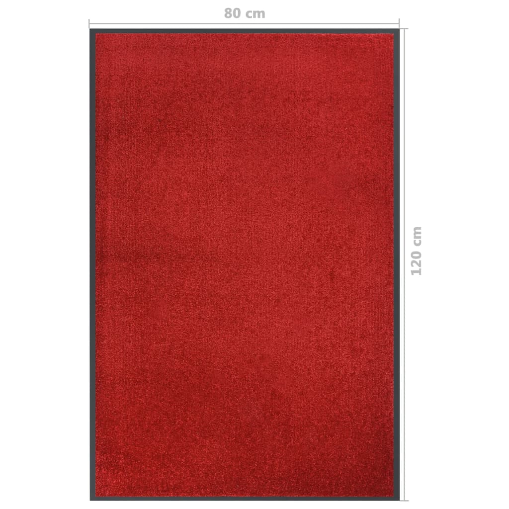 vidaXL Deurmat 80x120 cm rood