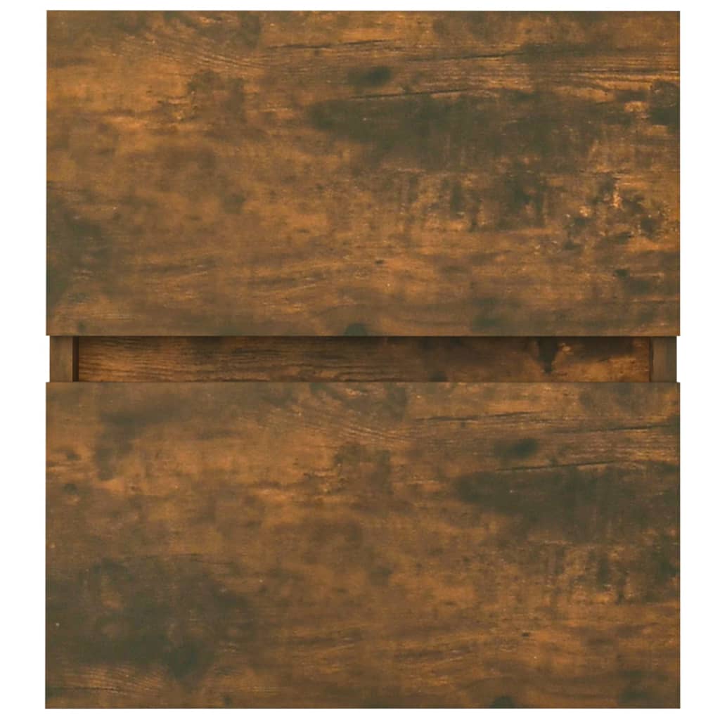 vidaXL Wastafelkast 41x38,5x45 cm bewerkt hout gerookt eikenkleurig
