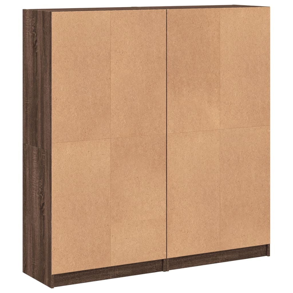vidaXL Boekenkast met deuren 136x37x142 cm hout bruineikenkleurig