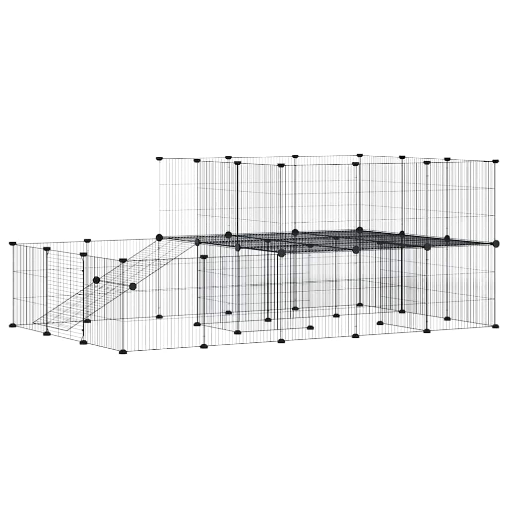 Vidaxl Huisdierenkooi Zwart 1.5 Cm Huisdierenverblijf Vidaxl Huisdierenkooi Zwart 1.5 Cm Huisdierenverblijf