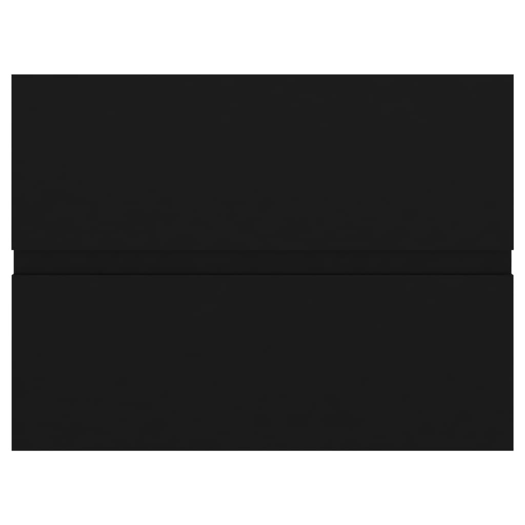 vidaXL Wastafelkast 60x38,5x45 cm spaanplaat zwart