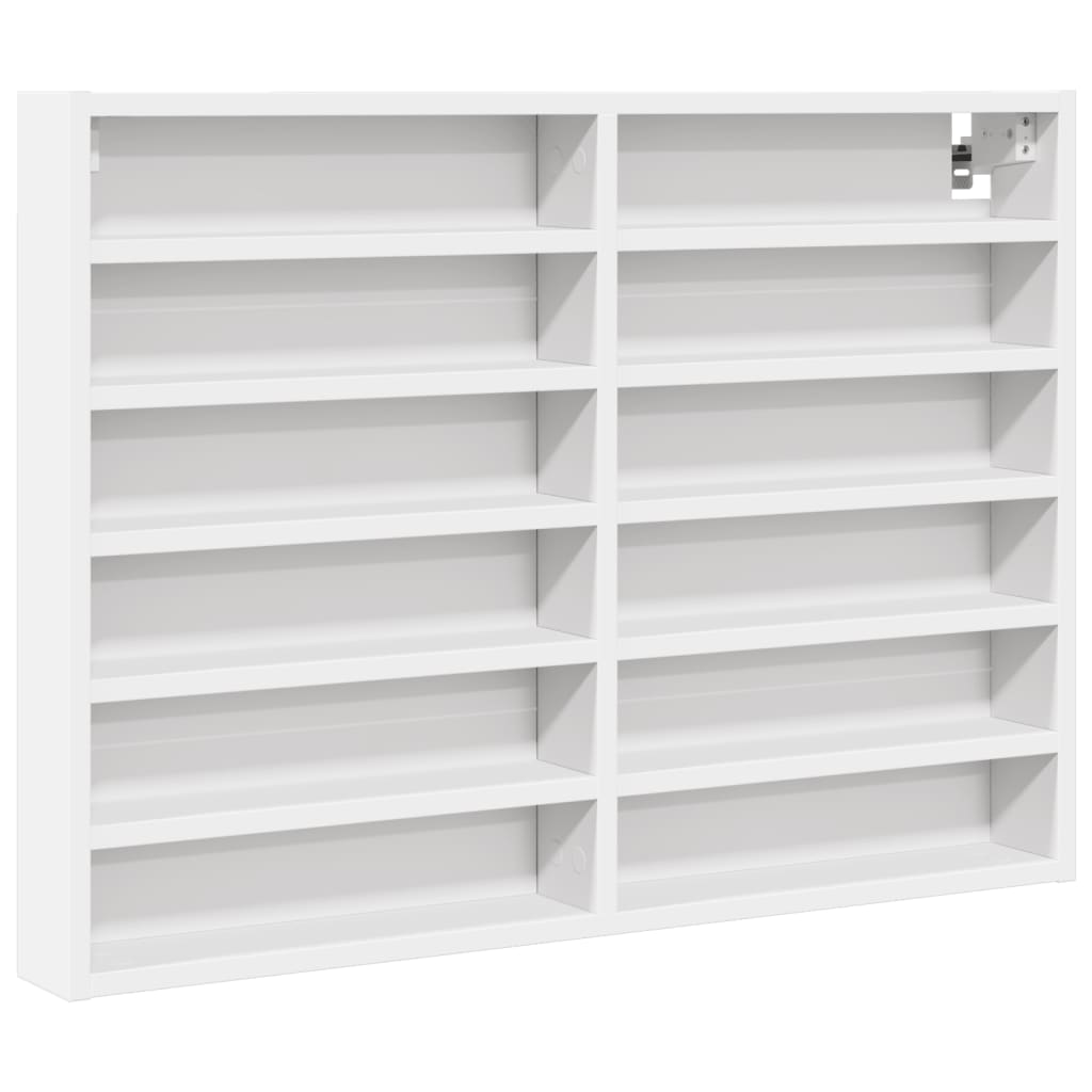 vidaXL Dressoir 105x35x70 cm staal en gehard glas wit, kast, opbergkast, lage kast, kasten, opbergkasten, lage kasten, opslagkast, opslagkasten