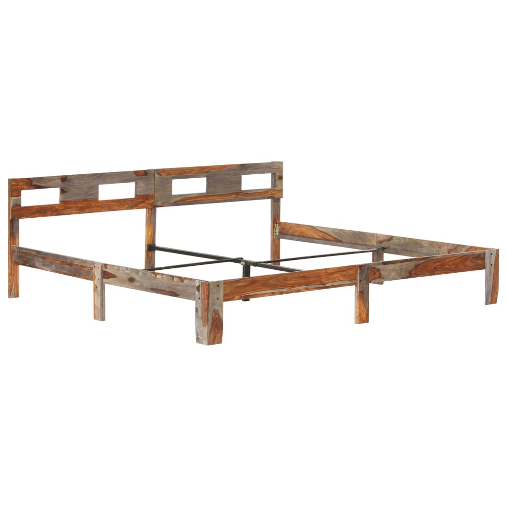 vidaXL Bedframe zonder matras massief hout 200x200 cm