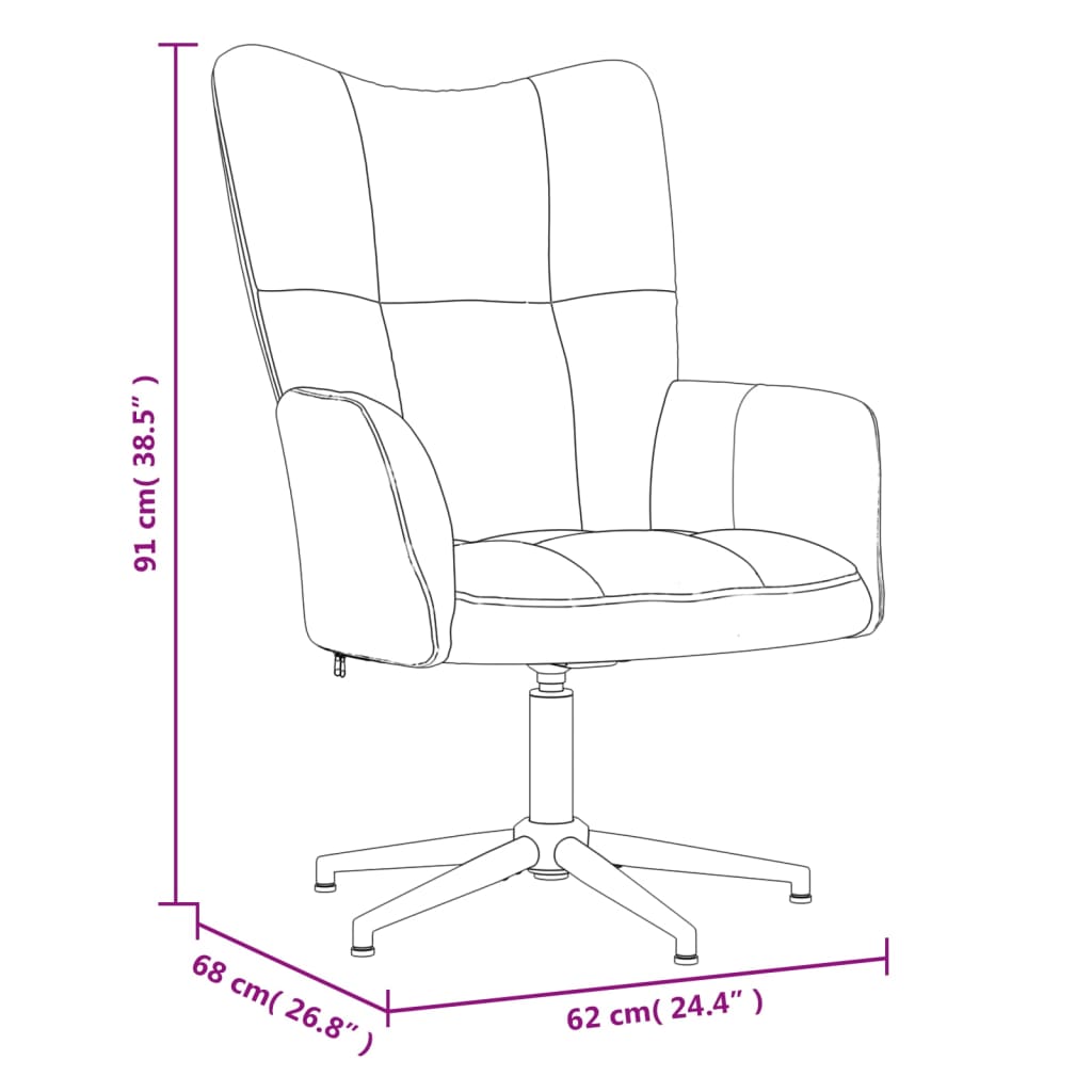 vidaXL Relaxstoel fluweel mosterdgeel