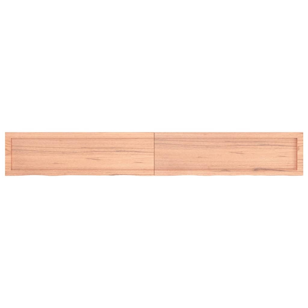 vidaXL Wandschap 200x30x(2-6)cm behandeld massief eikenhout lichtbruin