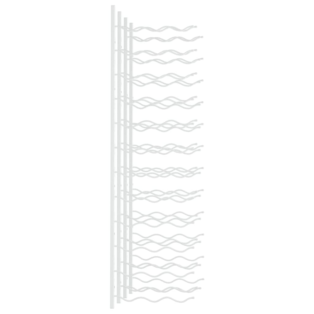 vidaXL Wijnrekken 2 st voor 36 flessen wandmontage ijzer wit