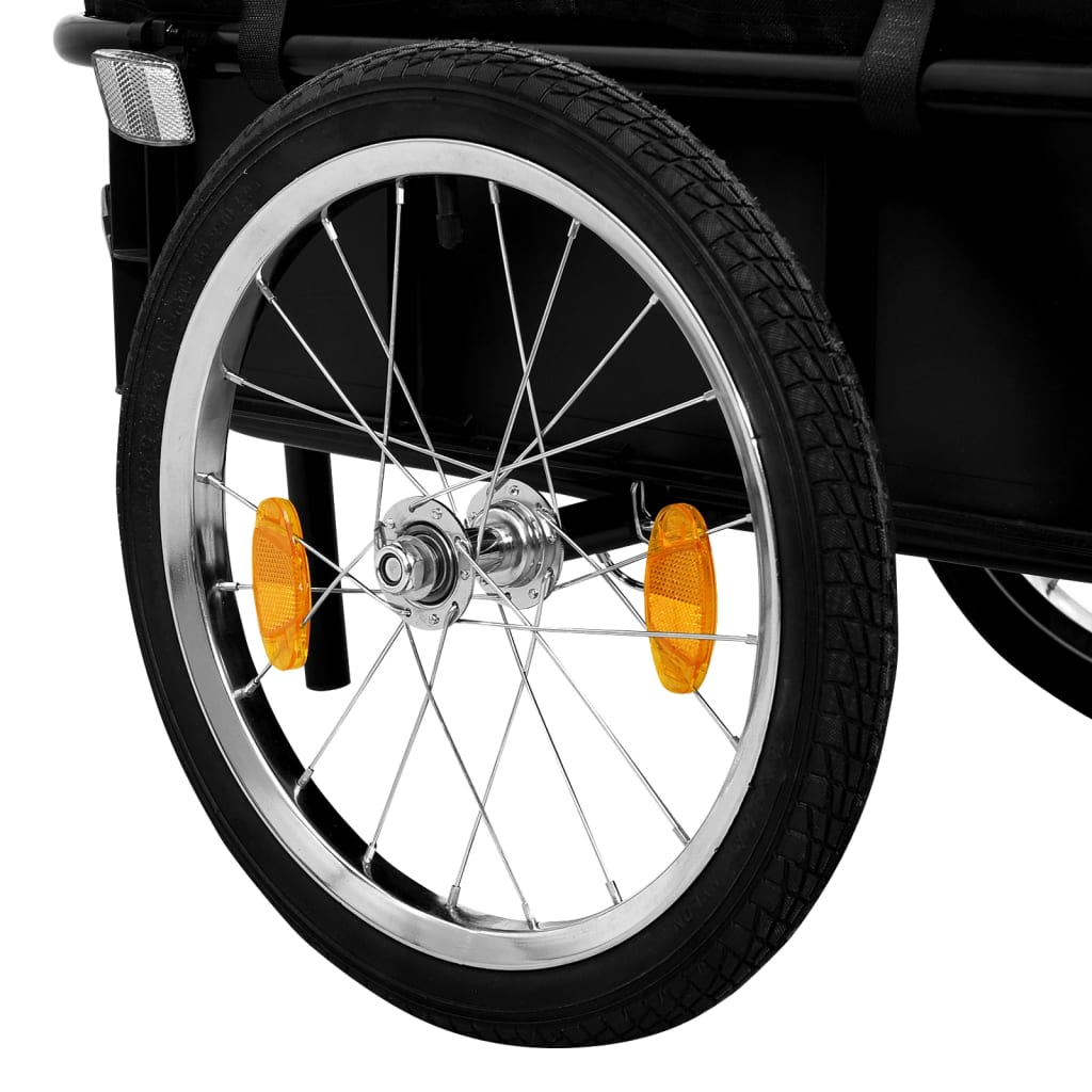 vidaXL Fietskar/trekwagen 155x60x83 cm staal zwart