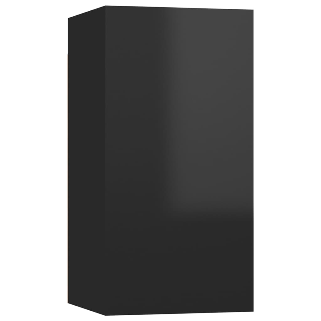 vidaXL Tv-meubelen 4 st 30,5x30x60 cm spaanplaat hoogglans zwart