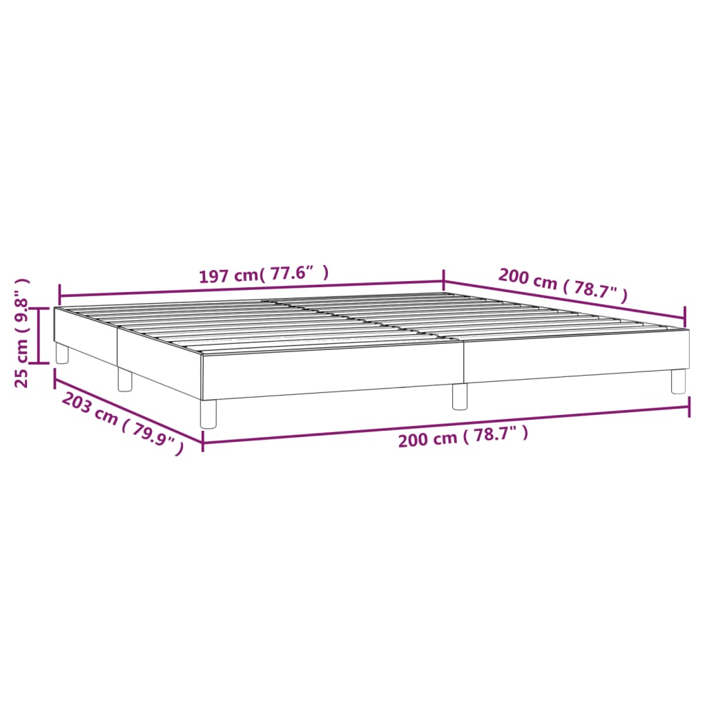 vidaXL Bedframe kunstleer bruin 200x200 cm