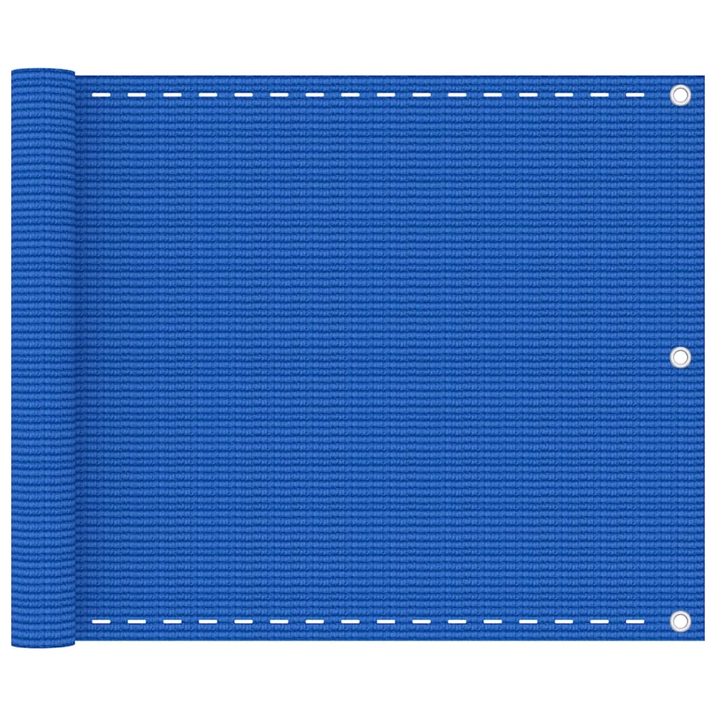 vidaXL Balkonscherm 75x300 cm HDPE blauw