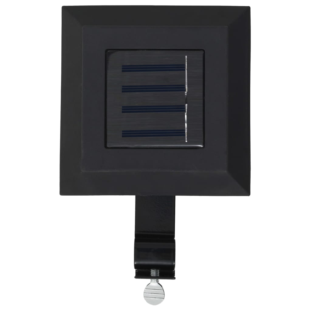 vidaXL LED-solarlampen vierkant 12 cm zwart 6 st
