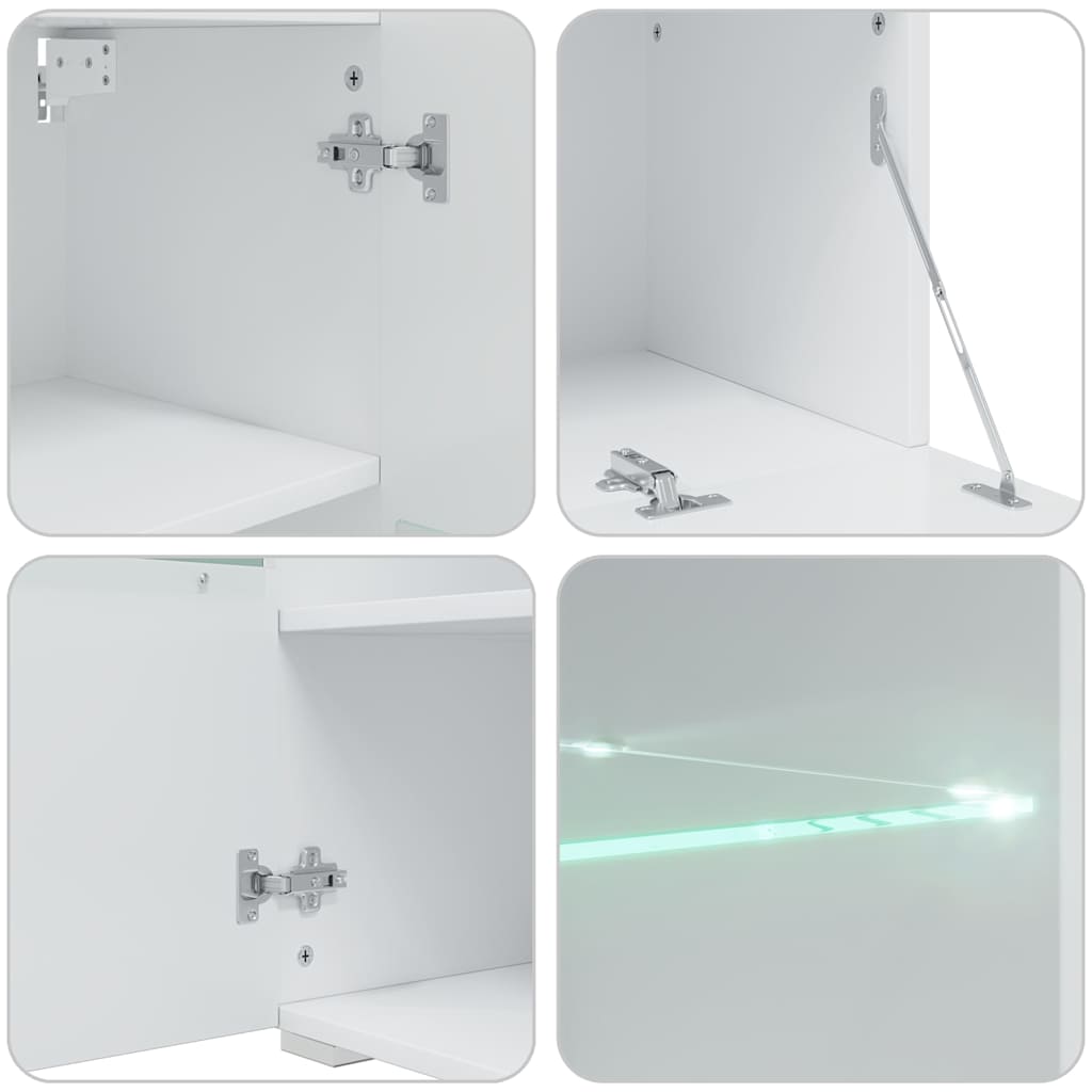 vidaXL 5-delige Tv-meubels met LED-verlichting bewerkt hout matindigo