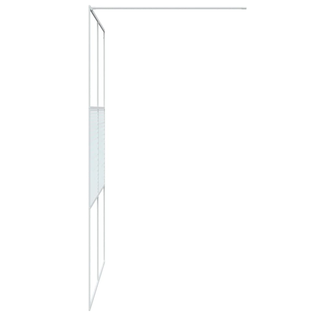 vidaXL Inloopdouchewand 140x195 cm transparant ESG-glas wit