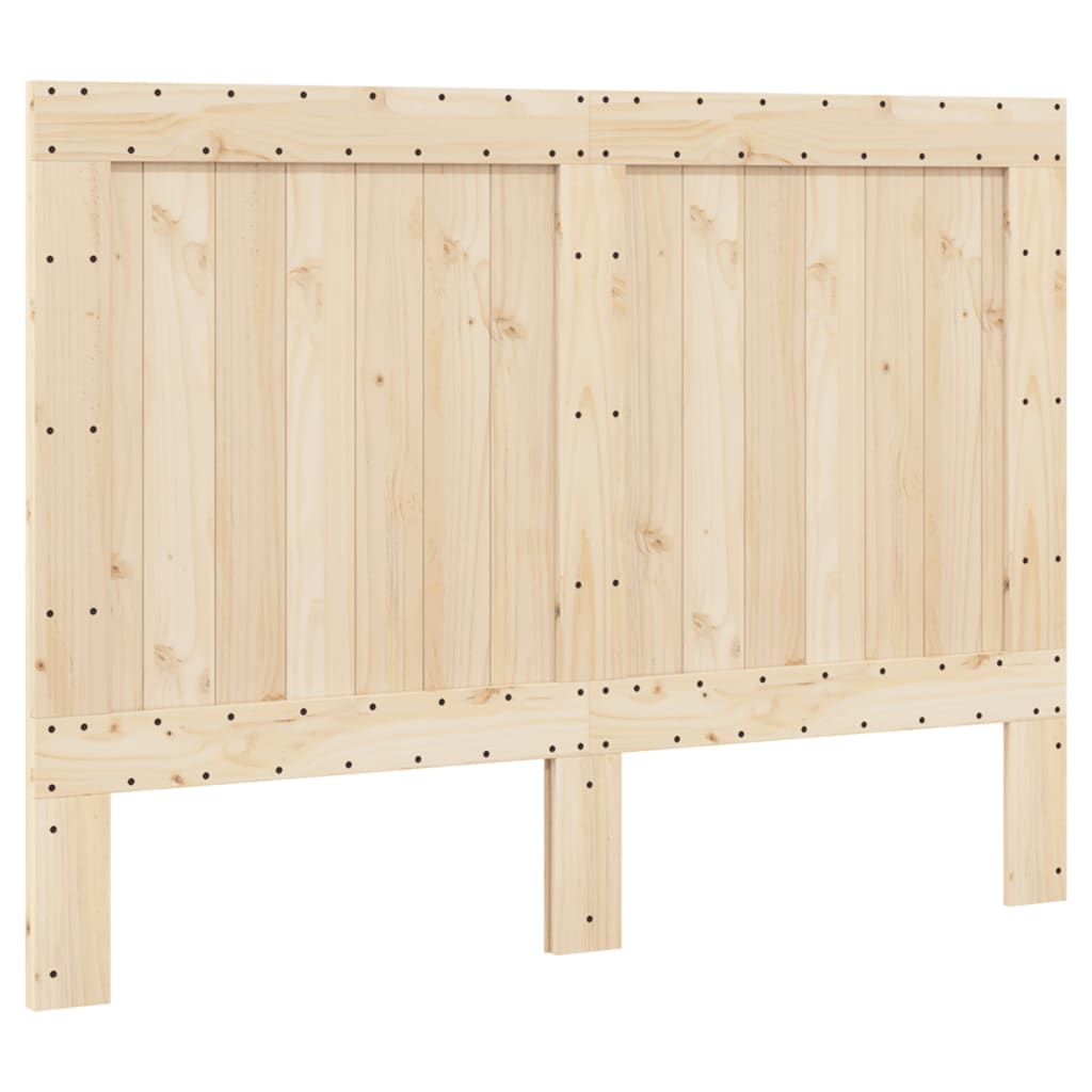 vidaXL Bedframe met hoofdbord massief grenenhout 160x200 cm