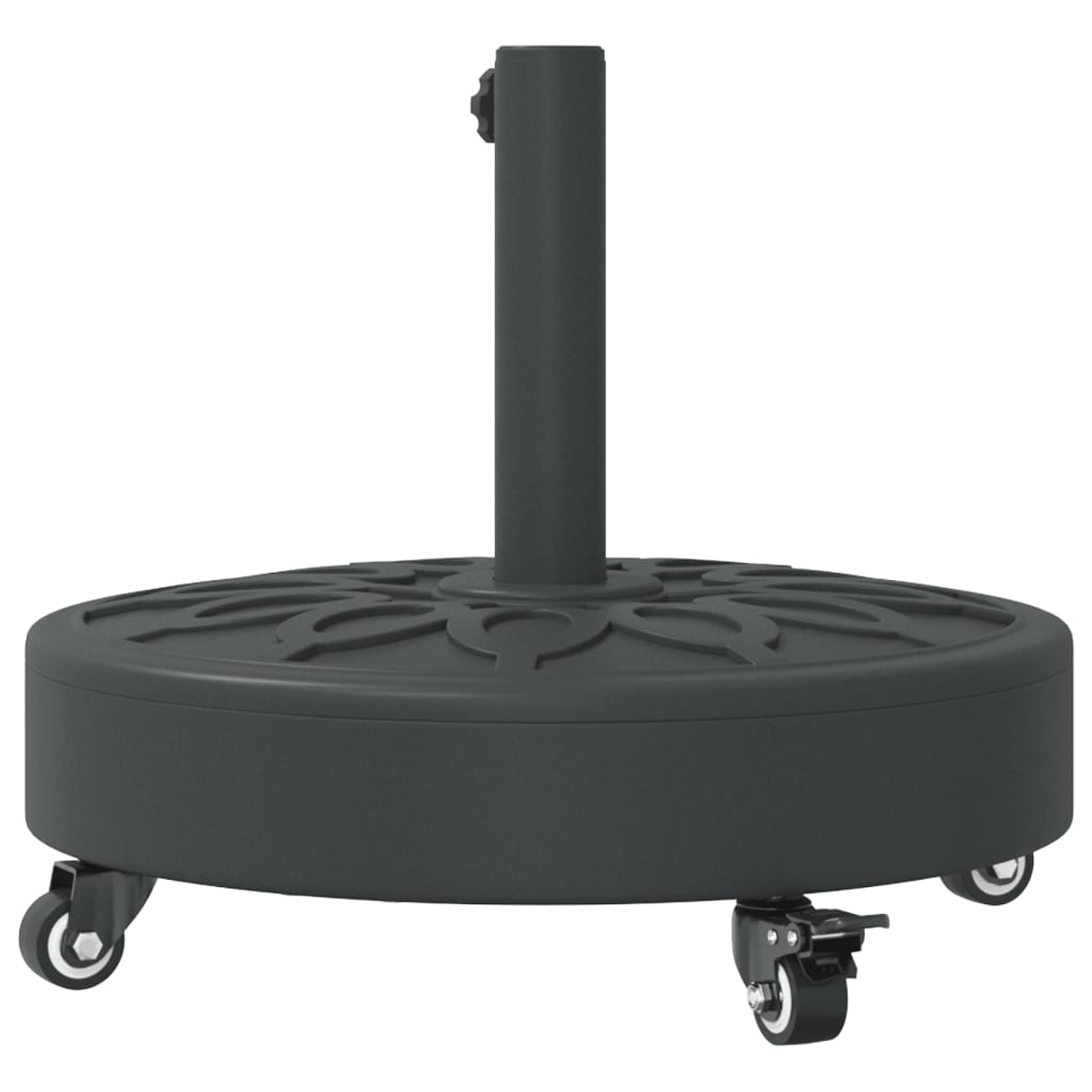 vidaXL Parasolvoet met wielen voor stok van Ø38 / 48 mm 27 kg rond