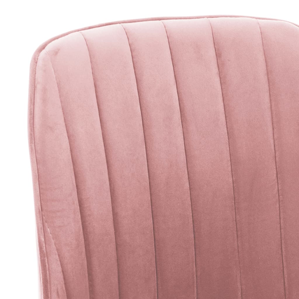 vidaXL Eetkamerstoelen 4 st fluweel roze