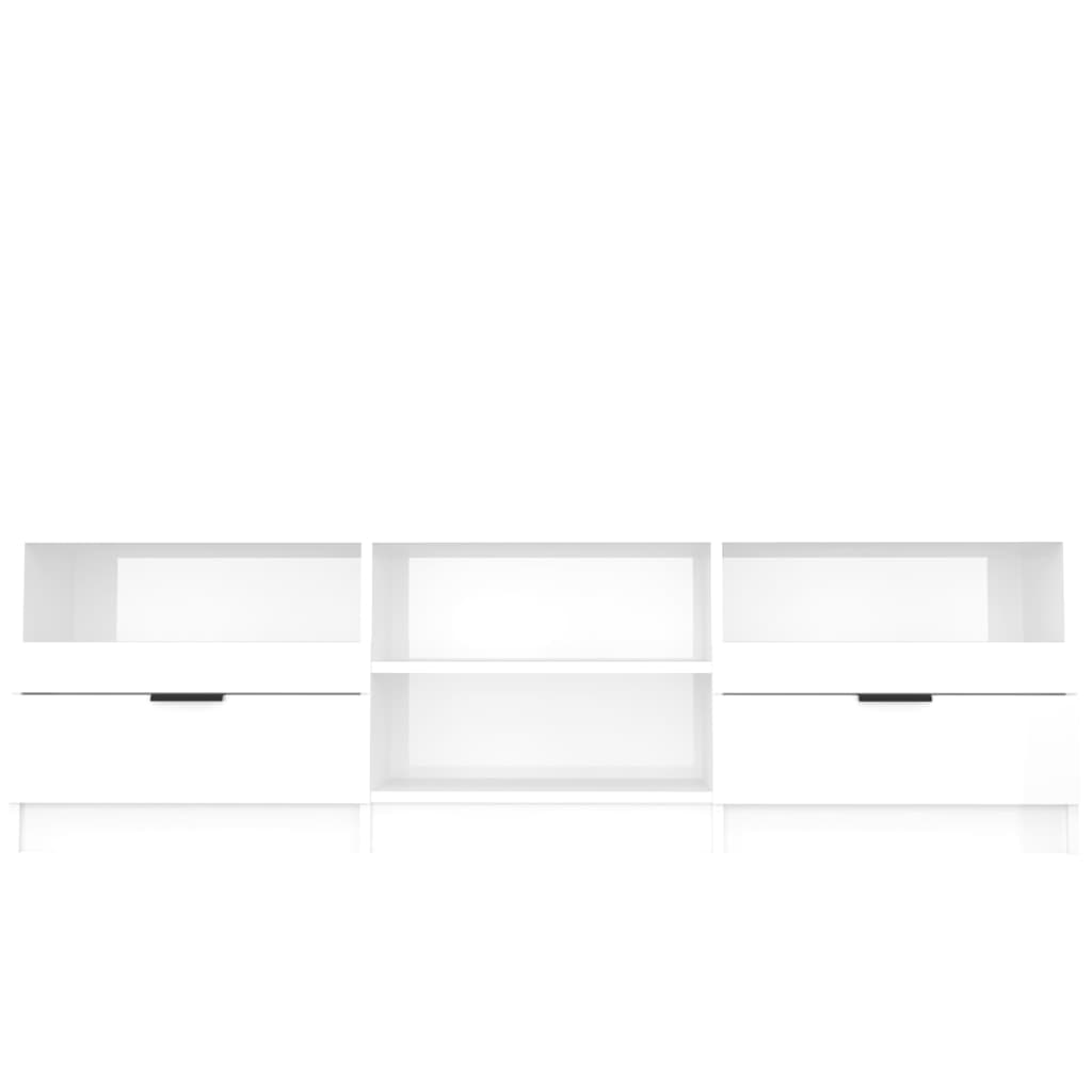 vidaXL Tv-meubel 150x33,5x45 cm bewerkt hout hoogglans wit