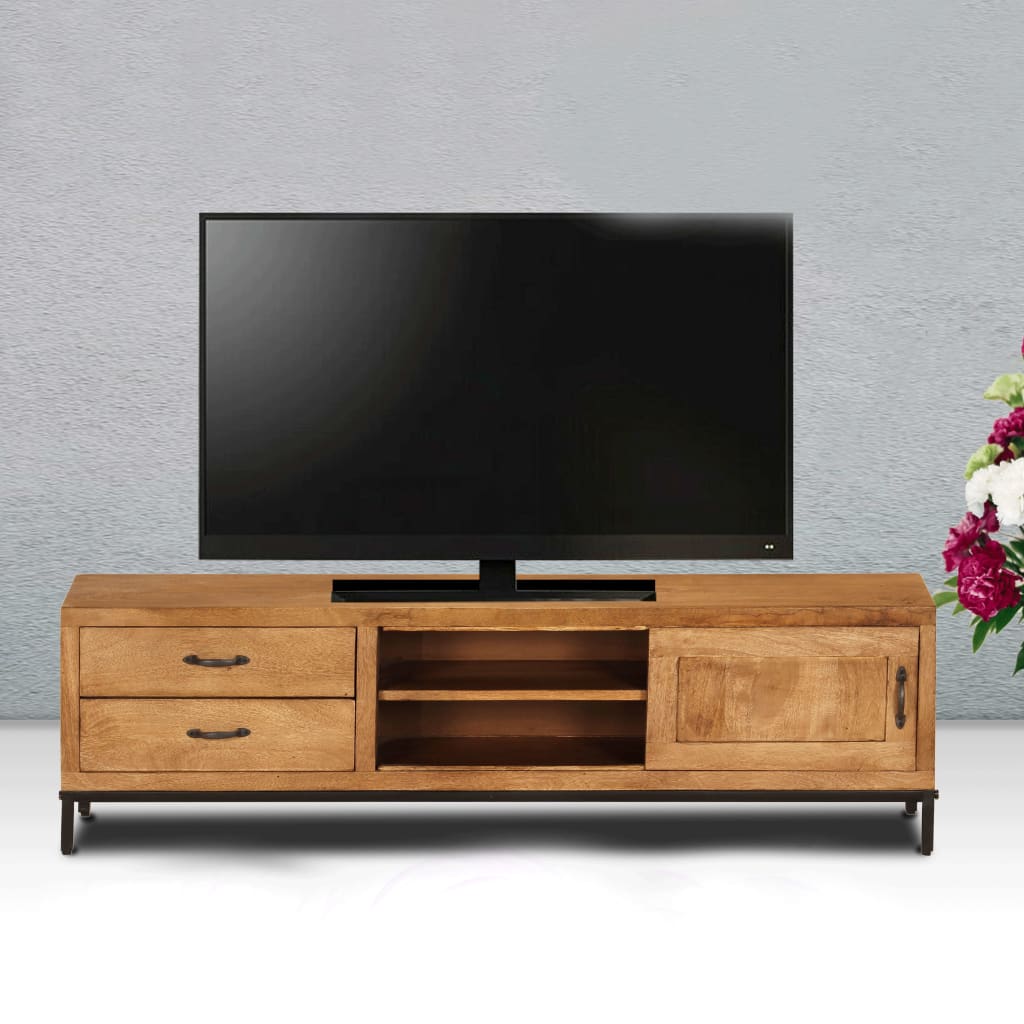 vidaXL Tv-meubel 140x30x40 cm massief mangohout