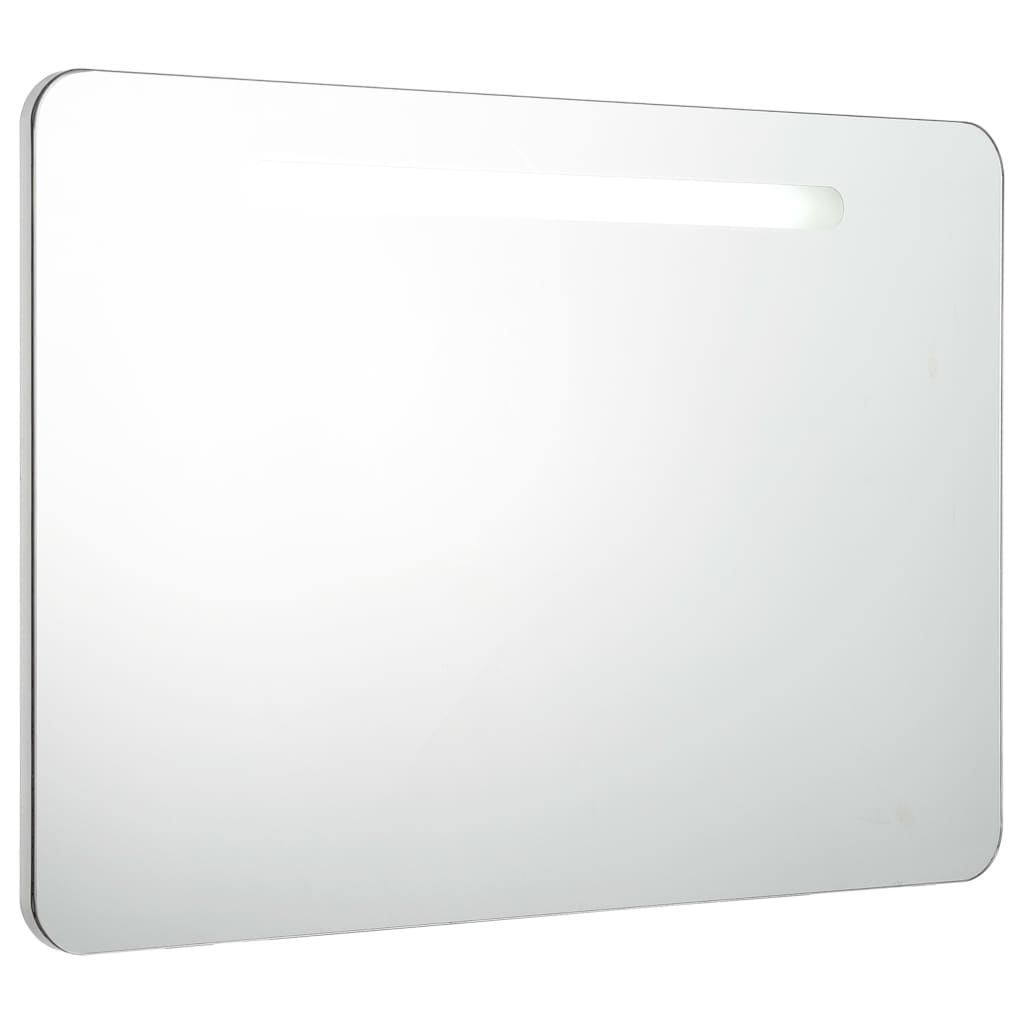 vidaXL Badkamerkast met spiegel LED 80x9,5x55 cm