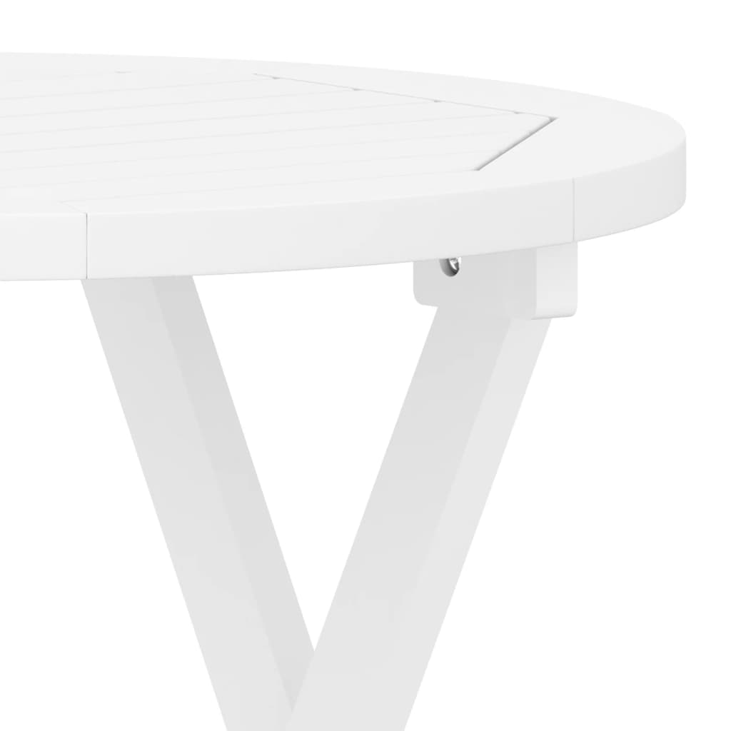 vidaXL Tuintafel inklapbaar Ø 46 cm massief acaciahout wit