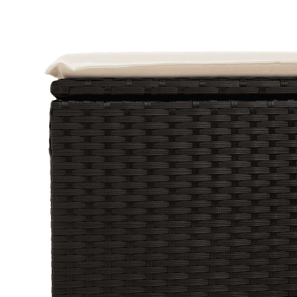 vidaXL 11-delige Loungeset met kussens poly rattan zwart