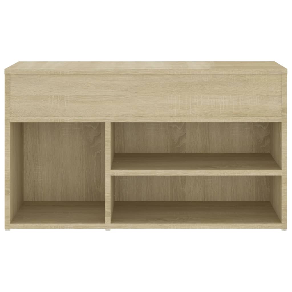 vidaXL Schoenenbank 80x30x45 cm bewerkt hout sonoma eikenkleurig