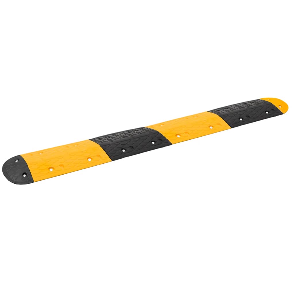 vidaXL Verkeersdrempel 226x32,5x4 cm rubber geel en zwart