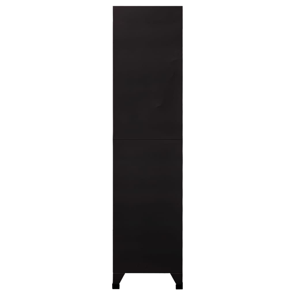 vidaXL Lockerkast 90x45x180 cm staal zwart
