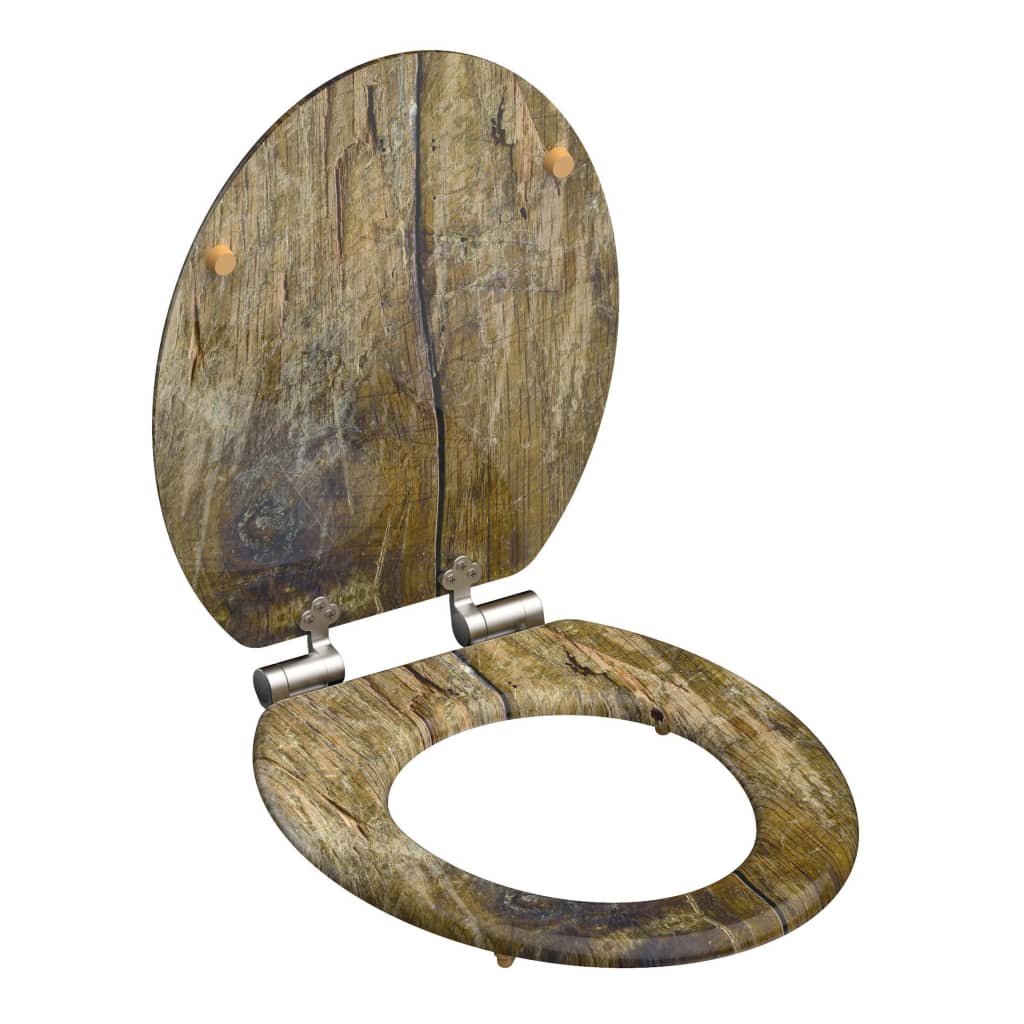 onvergeeflijk Disciplinair maat SCHÜTTE Toiletbril Solid Wood MDF bruin online kopen | vidaXL.be