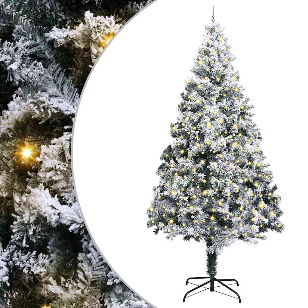 Kunstkerstboom met verlichting en pot 120 cm PVC groen kopen
