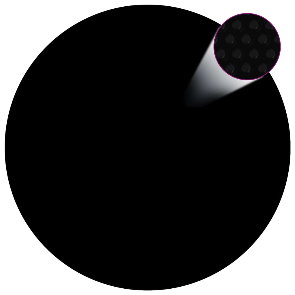 vidaXL Zwembadfolie solar drijvend 455 cm PE zwart en blauw