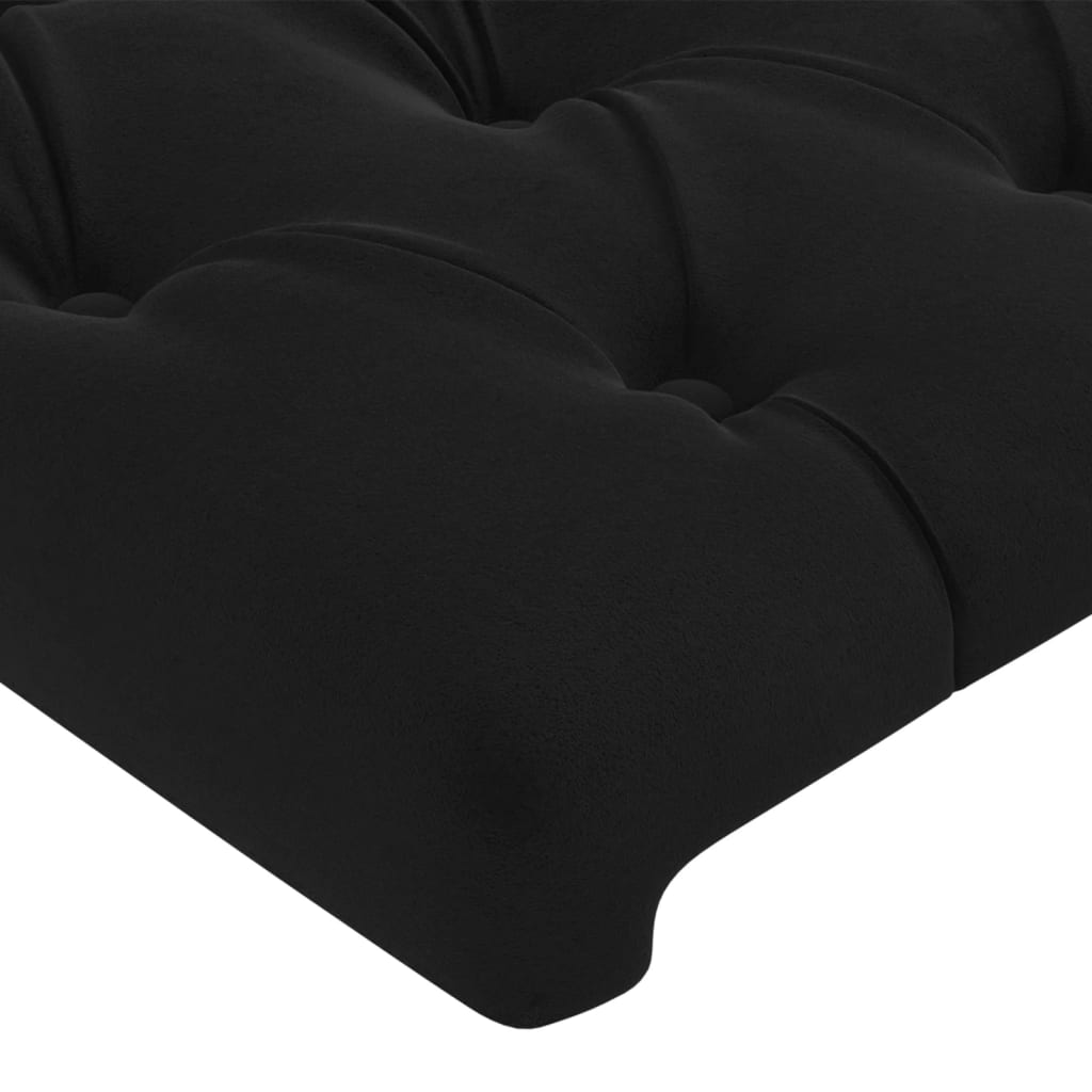 vidaXL Bedframe met hoofdeinde fluweel zwart 160x200 cm
