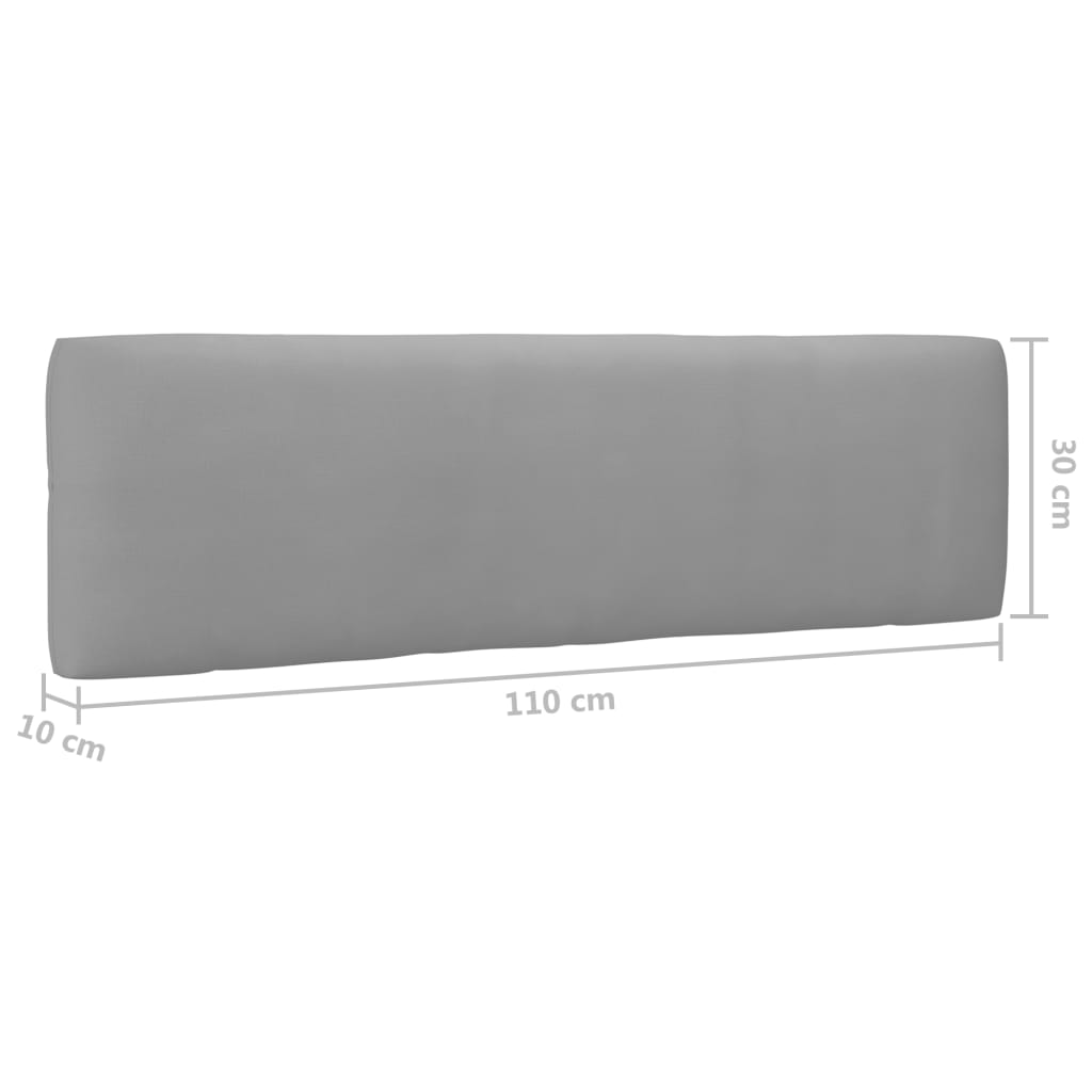 vidaXL 4-delige Loungeset pallet met kussens grijs geïmpregneerd hout