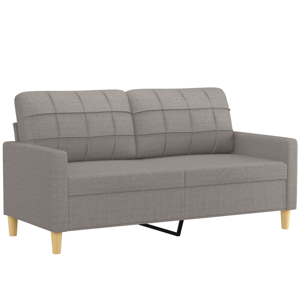 vidaXL 3-delige Loungeset met kussens stof taupe