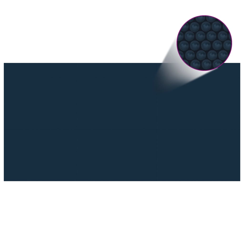 vidaXL Zwembadfolie solar drijvend 732x366 cm PE zwart en blauw