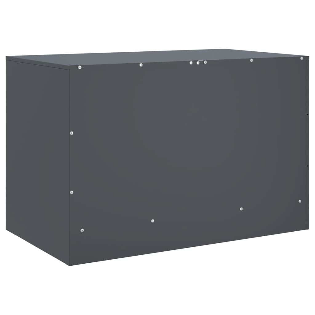 vidaXL Tv-meubel 67x39x44 cm staal antracietkleurig