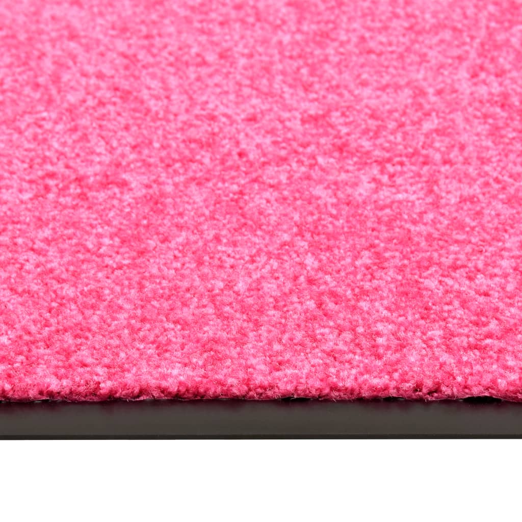 vidaXL Deurmat wasbaar 60x90 cm roze