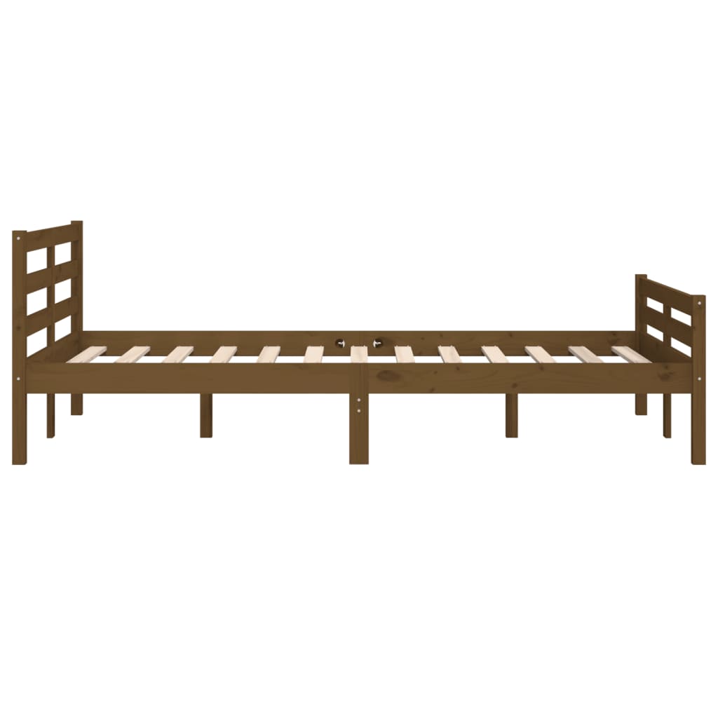 vidaXL Bedframe massief hout honingbruin 160x200 cm