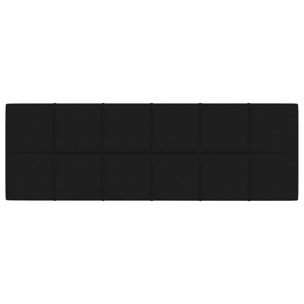 vidaXL Wandpanelen 12 st 3,24 m² 90x30 cm stof zwart