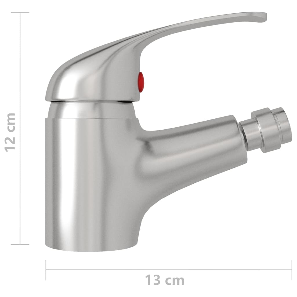 vidaXL Bidetkraan 13x12 cm zilverkleurig