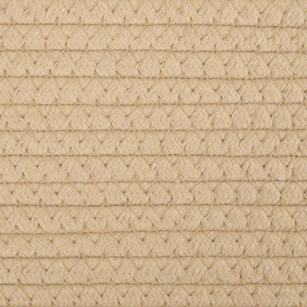 vidaXL Opbergmand Ø 40x35 cm katoen beige en wit