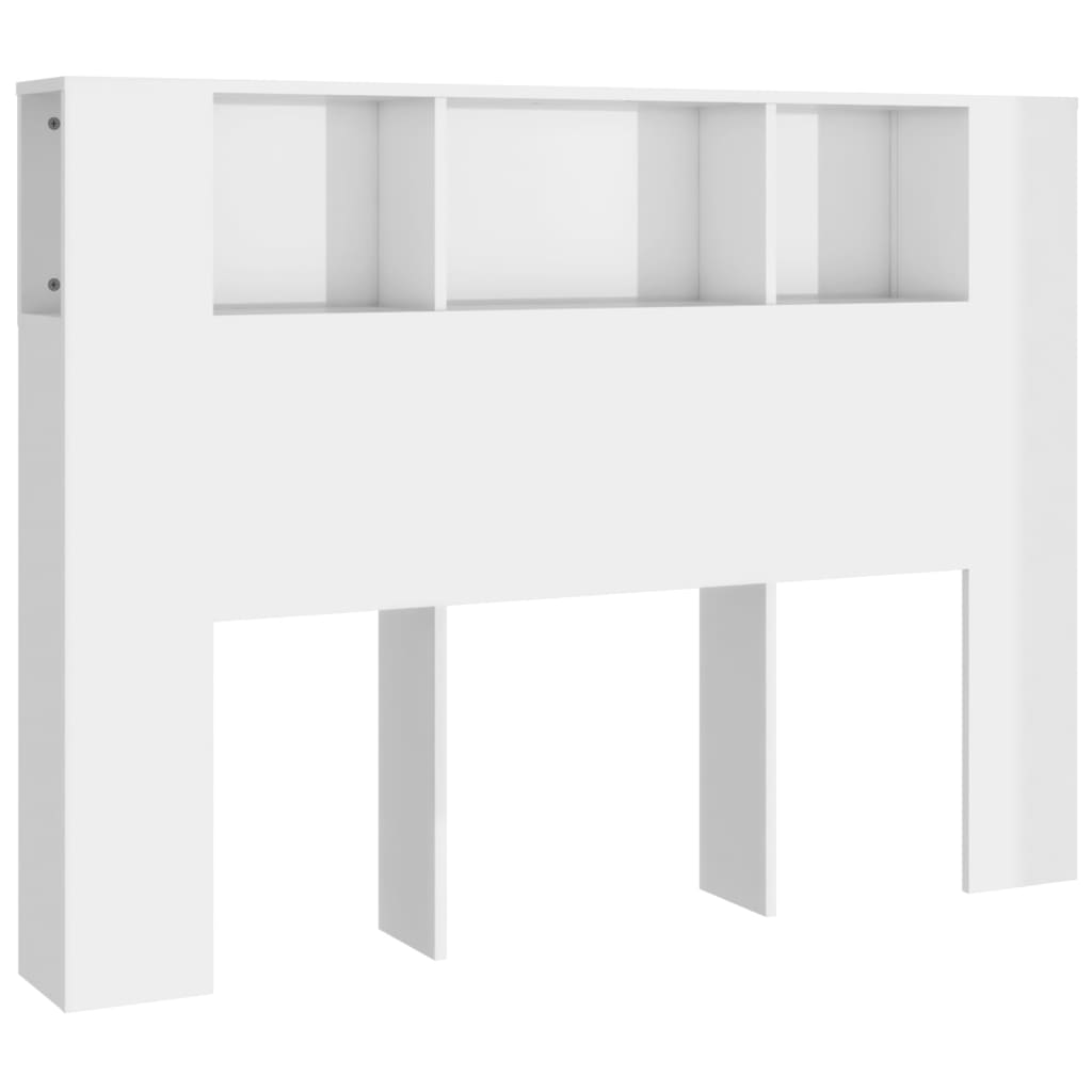 vidaXL Hoofdbordkast 140x18,5x104,5 cm hoogglans wit