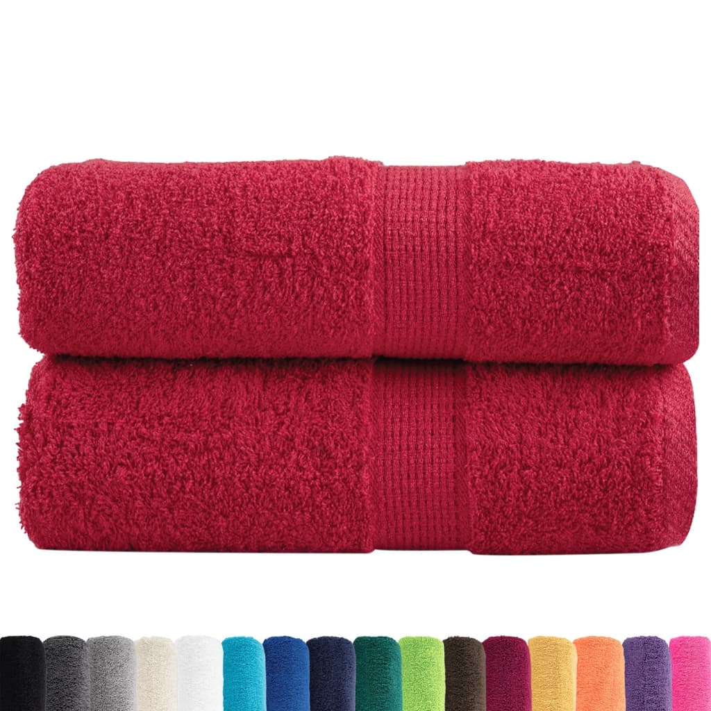 vidaXL Gastendoekjes SOLUND 2 st 600 g/m² 30x30 cm rood